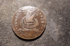 Belle chaîne cuivre colonial 1787 VF XF FUGIO cent rayons pointu cent