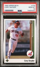 1989 UD #170 CORY SNYDER PSA 10