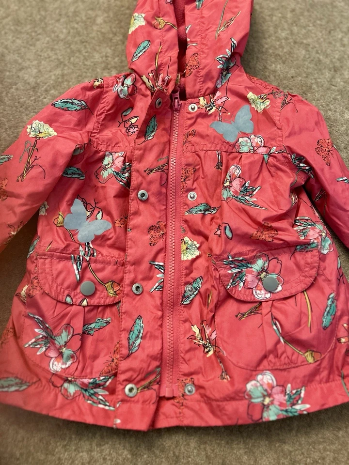Nutmeg Baby Girl Toddler Lightweight Summer Rain Mac 18-24 Months - Image 2 of 4