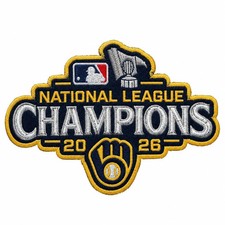EMBROIDERED BREWERS NATIONAL LEAGUE CHAMPIONS MLB TEAM LOGO PATCH IRON ON