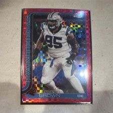 Topps 2025 Topps Chrome Derrick Brown #47 Carolina Panthers X-Fractor