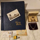 Lot Of Antique Vintage BPOE ELKS 30s 80s Cufflinks Tie Clip Lapel Pins Scrapbook — photo 1