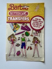 Vintage - Barbie Notebook Transfers Colorforms 1990 8924 New Sealed 