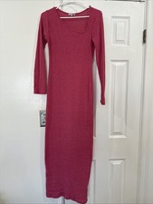 Women’s Fashion Nova Pink Long Sweater Dress Size Small