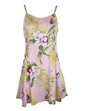 Pacific Orchid Women's Princess Seam Flared Hawaiian Dress (Petite Size)