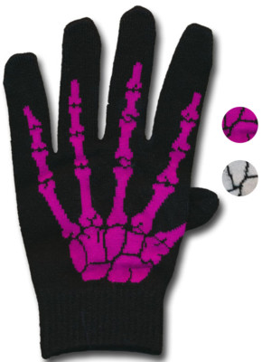 Skelett BONES Handschuhe GLOVES Rockabilly