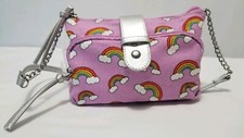 Purple Pushup Rainbow Pride Cloud Crossbody Purse Bag