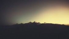 Landscape nature minimalism mountains sunlight Custom Gaming Mat Desk