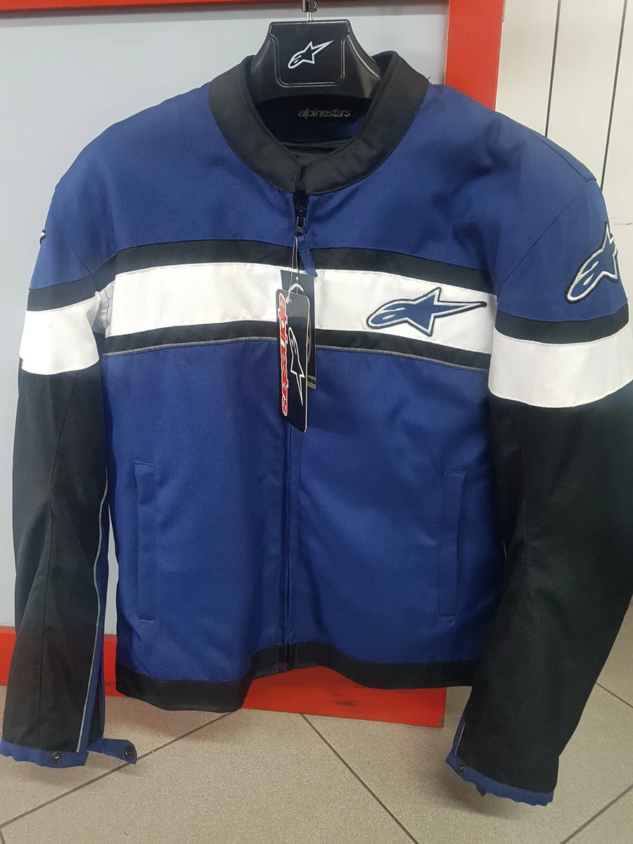 Giubbino Moto Alpinestars Cordura tg. L Blu Bianco Nero