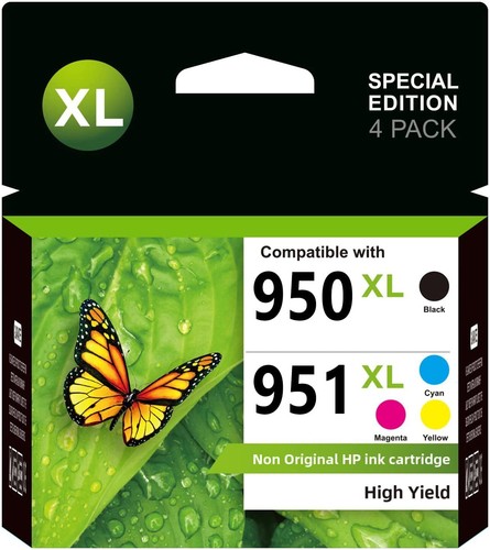 4PK 950XL 951XL High-Capacity Ink 