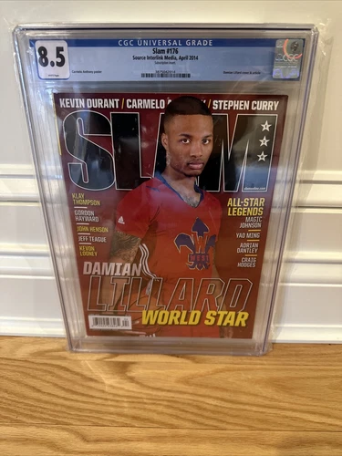 CGC 8.5 NEWSSTAND EDITION Slam Magazine(original)Damian Lillard -April 2014