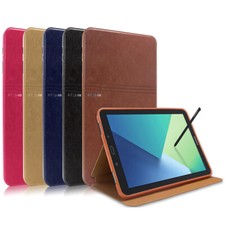 Smart Cover Leather Sleep/Wake Stand Case For Samsung Galaxy Tab A 10.1" SM-P580