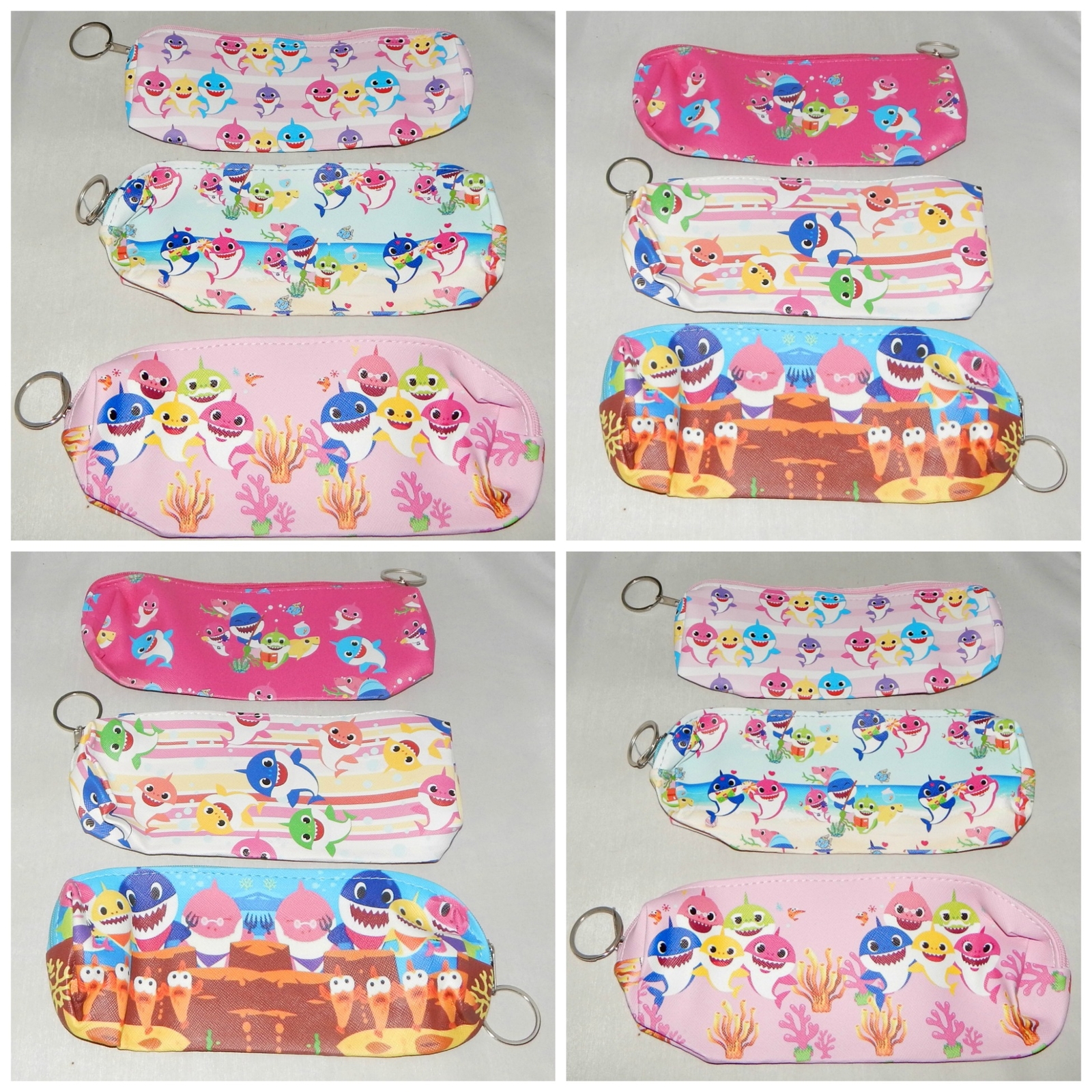 WHOLESALE Lot of 6 SHARK THEME COIN PURSE PENCIL CASE PARTY FAVORS NW INDIANA!
