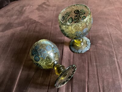 2 alte Wein Römer Römerglas Weinglas Kelchglas  12cm