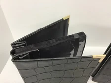 2 Tri Coastal Designs Photo Album 200 Photos 4" X 6" Black Stamped Leather Look