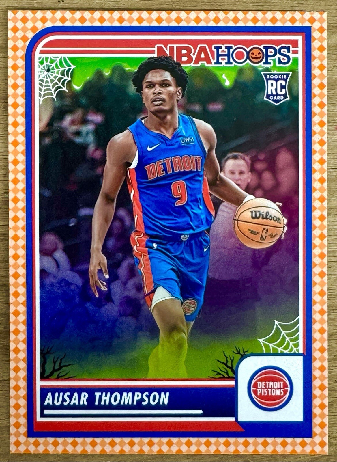 Detroit Pistons Ausar Thompson 2023-24 Panini Haunted Hoops Orange Border RC