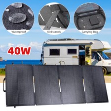 40W Portable Solar Panel Charger Foldable,USB-C USB-A Output for Home Camping RV