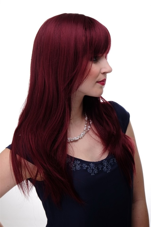 Women's Wig Red Red Long Smooth Fringe 55cm 3280339 Women Wig