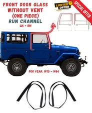 TOYOTA FJ40 FJ45 LAND CRUISER Front Door Glass Rubber Run Channel ONE PIECE Sale