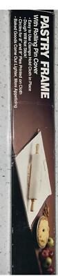 Fox Run Craftsmen PASTRY FRAME CLOTH 8-9 pie Crust Rolling Pin Cover Washable