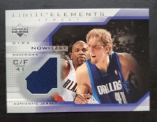 2003 Upper Deck Finite Elements Dirk Nowitzki Game Used Jersey Swatch #FJ4 Mavs