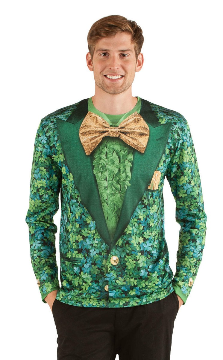 shamrock green dress shirt Faux Real St Patrick's Day Irish Suit Men's Size Small ~NEW~ All Heels