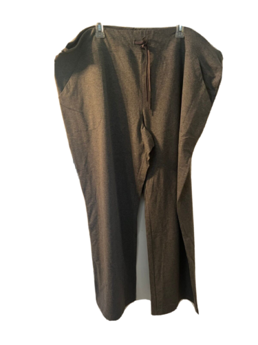 Athletic Works Women's Gray Full Length Relaxed Pant Drawstring Waist Pockets