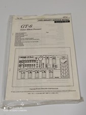 Originale Boss GT-6 Guitar Effects Processor Manuale Note di Servizio NUOVO