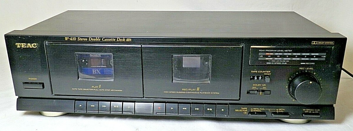 Rare TEAC W-410 Dual Auto Reverse Cassette Deck, Plays OK, Selling