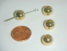 36 VINTAGE GOLD ACRYLIC ROUND 10mm. SMOOTH BEADS L693