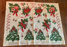 VIP Cranston Print Christmas Star Dust Appliques Vintage No Sew Panel w/Glitter