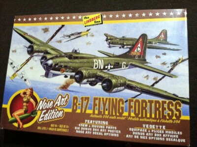 Lindberg 1/72 431 B-17 Flying Fortress Miss Molly Nose Art & Poster Model