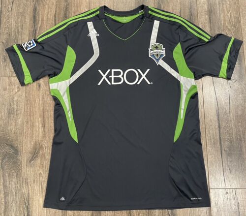 2011-2012 Seattle Sounders FC Adidas Black Away 2XL XXL MLS Soccer Jersey - Picture 1 of 9