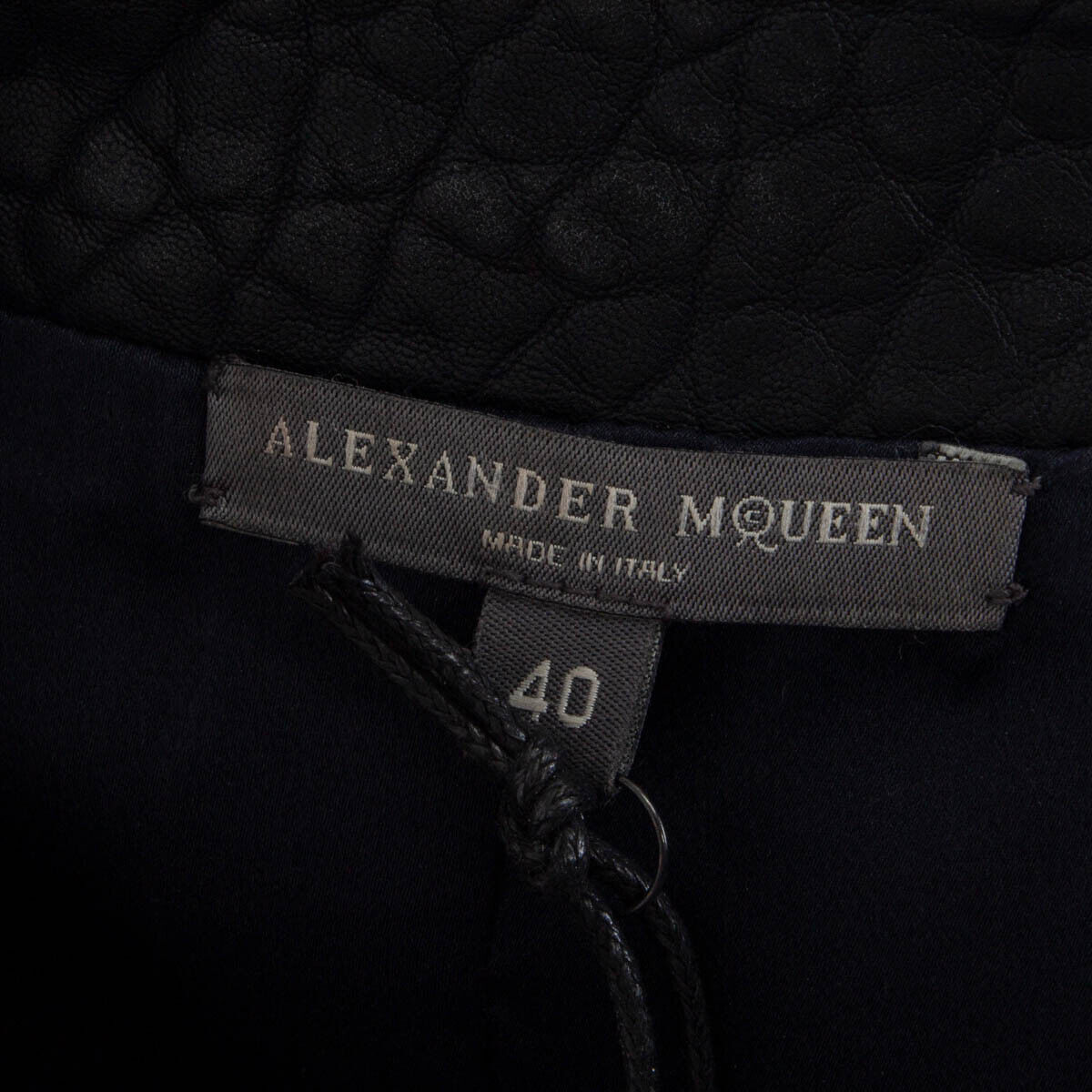 63628 auth ALEXANDER MCQUEEN navy blue leather BIKER Jacket 63628 auth ALEXANDER MCQUEEN navy blue leather BIKER Jacket