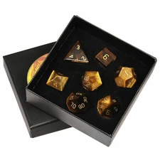Polyhedral DND Dice Set Polished Tumbled Stones for RPG MTG Role Playing Games