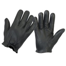 Men's Premium Police Style Black Genuine Leather Tactical Gloves