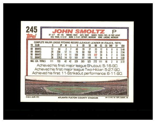 JOHN SMOLTZ YOU PICK SEE SCANS OF EVERY CARD - Picture 361 of 379