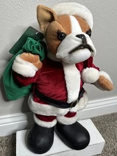 VTG 1998 Stuffins Christmas Boxer Plush Dog 16” Standing License No. K-9 W/ Tag