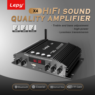 Professional-Grade 4-Channel Mini Amp 0.1% THD & 20Hz-20KHz Frequency Response 