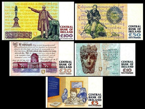 Irlande - 2x 5 - 100 Pounds - Edition 1992 - 2001 - Reproduction - 01 - Picture 3 of 8