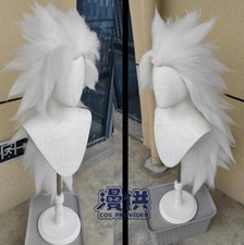 Naruto Uchiha Madara Cosplay Hair Wig Long White