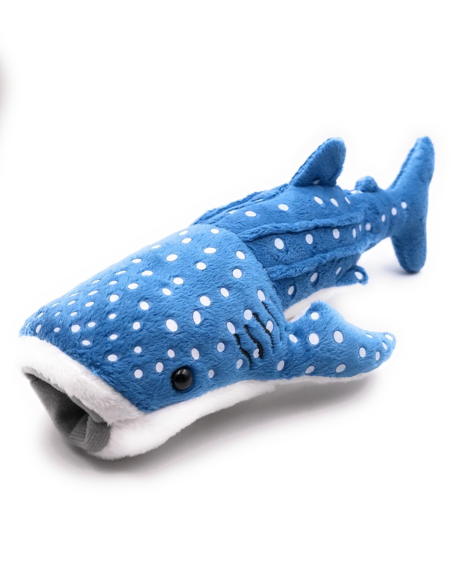 Peluche Animal de Tela Tiburón Ballena Azul Blanco Lunares Grande
