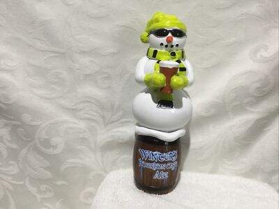 Winter's Bourbon Cask Ale Bar Tap Handle Beer Snowman Collectible HTF, Man Cave