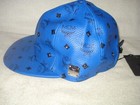 100% AUTHENTIC NEW MEN MCM VISETOS BLUE LEATHER BASEBALL CAP US S — photo 3
