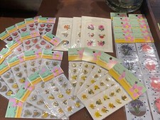 Lot Of 50 Pressed Dried Flowers Mix Stickers, DIY Craft Stickers