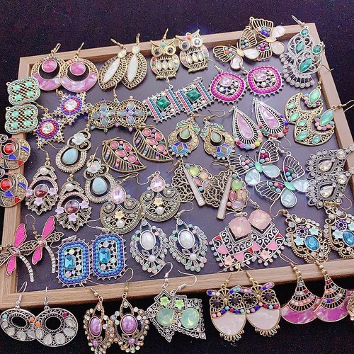Wholesale Exaggerated Earrings Drop Earrings Vintage Women Ethnic Boho Jewelry