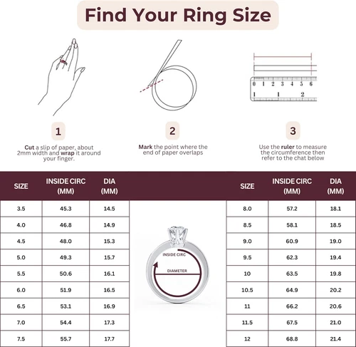 1CT/2CT/3CTLuxury 925 Sterling Silver Real Moissanite Rings 925 Sterling Silver - Picture 15 of 21
