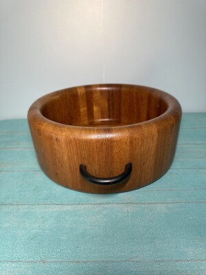 Digsmed Design Denmark Teak Wooden Salad/Serving Bowl with Iron