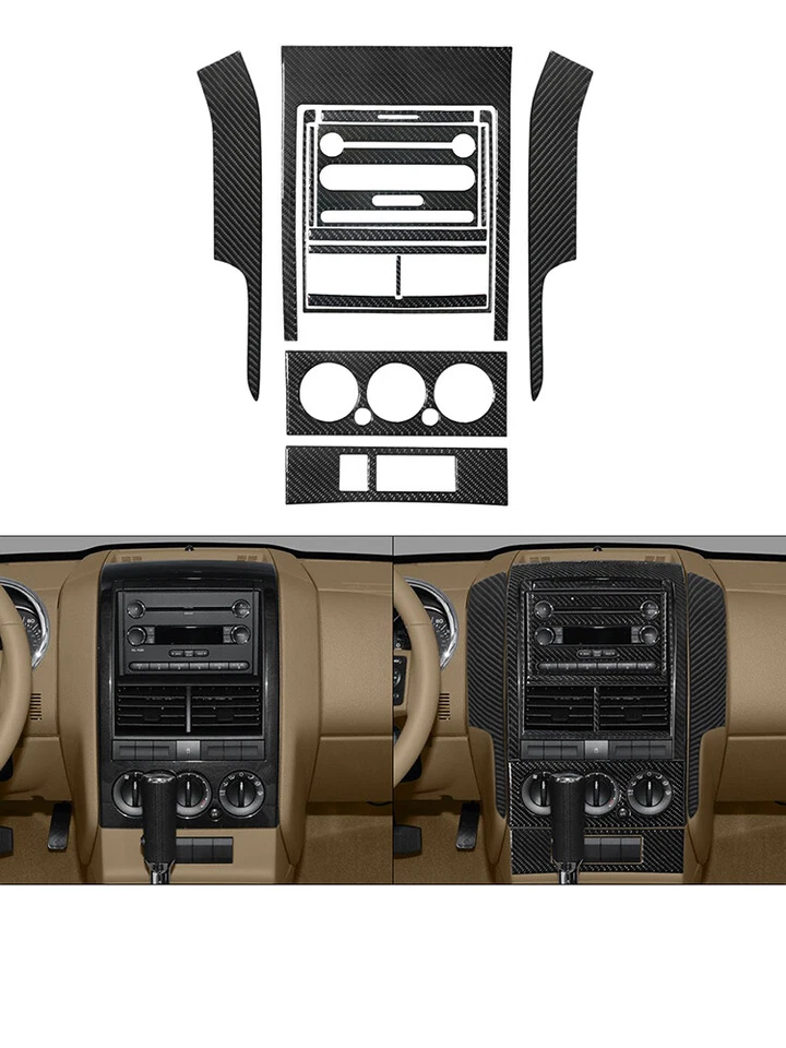 Juego completo de cubierta interior de fibra de carbono para Ford Explorer Sport Trac 2008-2010 Foto 4 de 4