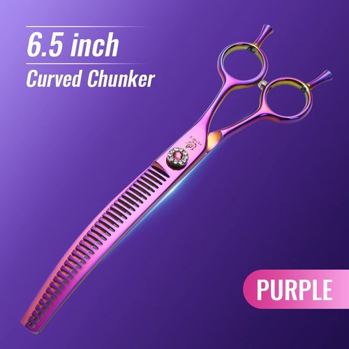 High-end 7.25'' Professional Dog Grooming Scissor Curved Thinning Shears For Cat - Picture 12 of 49